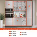 Paneleiros Nox 2 Portas Onix/steel - Kappesberg