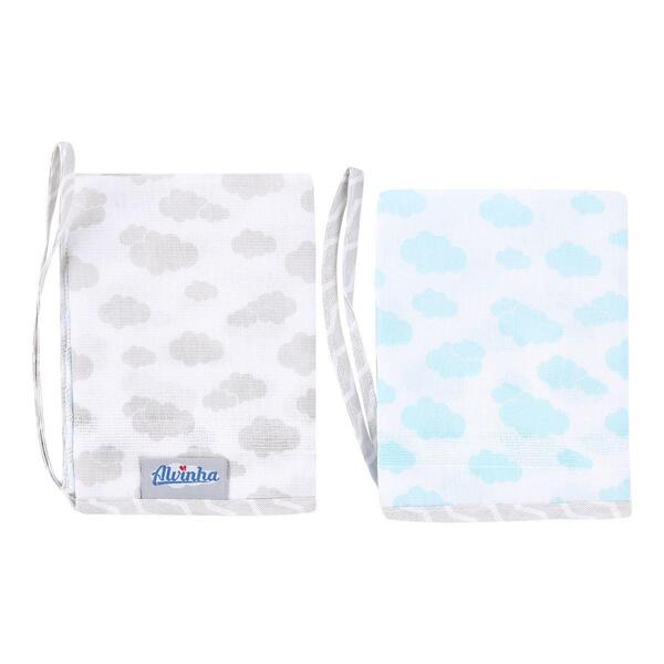 Pano De Boca Minasrey Alvinha C/2  Azul