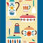 Pano De Copa Estampado Vintage Com 6pçs Lepper