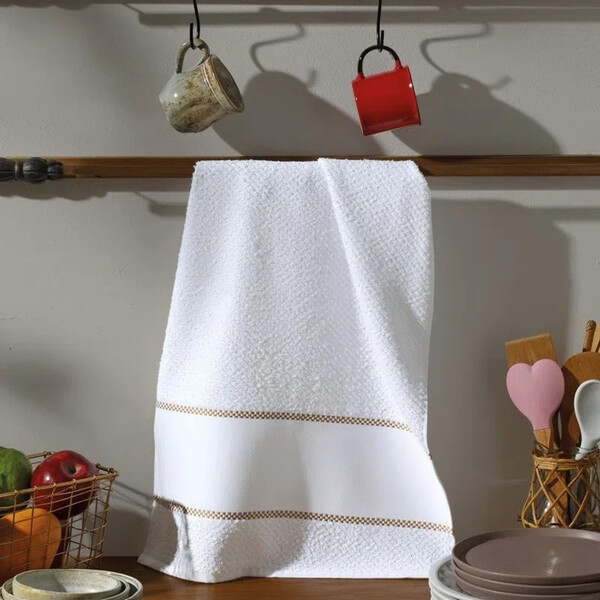 Pano De Copa Felpudo Jacquard Para Pintar Alpes 45x70  Branco