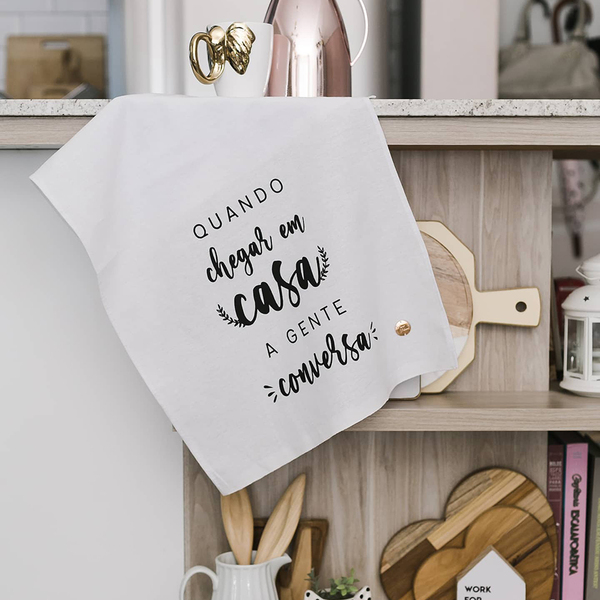 Pano De Copa Gourmet Em Casa A Gente Conversa Branco Pano Urb