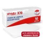 Pano De Limpeza Wypall X70 Interfolhado 50 Panos (25cm X 42 C