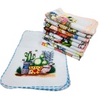 Pano De Prato Atacado Revenda Estampado Festone Kit Com 10 Pe