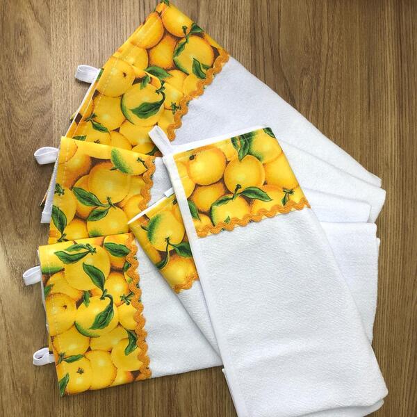 Pano de prato Barra amarela Premium - 5 unidades - Paloma Home