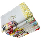 Pano De Prato Barrado Estampado Premium Kit Com 5 Peças