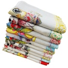 Pano De Prato Barrado Estampado Premium Kit Com 5 Peças