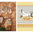 Pano De Prato Lepper Estampado Fazenda 40cm X 60cm Com 6 Peças