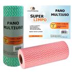 Pano Para Limpeza Multiuso 3 Rolos De 25 Unidades 20x40cm - C