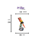 Papagaio De Resina Decorativo 22x11cm