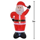 Papai Noel Boneco Inflável Com Luzes De Led Decoração 3m