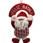 Papai Noel C/ Placa Feliz Natal 35 Cm - Wincy