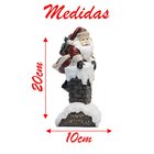 Papai Noel Chaminé Decoração Enfeite Natal Em Resina 20cm