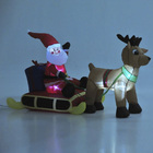 Papai Noel Com Rena Inflavel De Natal Decorativo No Treno