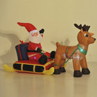 Papai Noel Com Rena Inflavel De Natal Decorativo No Treno