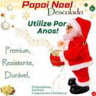 Papai Noel Dançarino Musical Divertido Tocando Tambor À Pilha