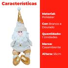 Papai Noel Decoração De Natal Chapéu Dourado - Casambiente Na