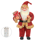 Papai Noel Decorativo Com Led Vermelho E Bege 30x15 Cm - D'ro