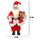 Papai Noel Decorativo Com Led Vermelho E Branco 30x15 Cm - D'