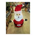 Papai Noel Dobrável 45l 3aa 70cm Decoração De Natal