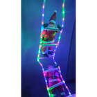 Papai Noel Duplo Natal Escada Iluminada Led 90cm Enfeite Nata