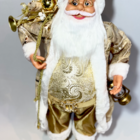 Papai Noel Em Pé Dourado 30cm