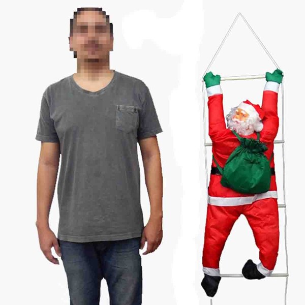 Papai Noel Escada Natal Escalador Enfeite Natalino Decoracao