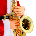 Papai Noel Gigante Musical Com Saxofone Bivolt 1,80m Luxo