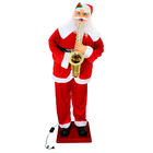 Papai Noel Gigante Musical Com Saxofone Bivolt 1,80m Luxo