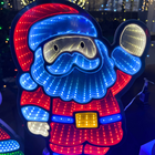 Papai Noel Iluminado Led Luz Infinita 40cm Bivolt Taschibra