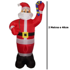 Papai Noel Inflavel 2 Metros E 40cm Gigante Natal Festa Decor