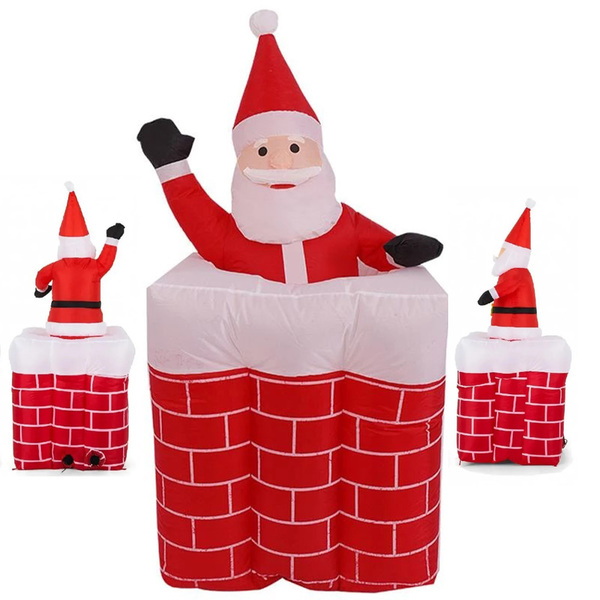 Papai Noel Inflavel Animado Sobe Desce Chamine Docoraçao Nata