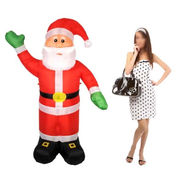 Papai Noel Inflavel De Natal Para Decoraçao Natalina 1m E 80c