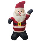 Papai Noel Inflável Iluminado Veludo Enfeite Natal Natalino G