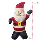 Papai Noel Inflável Iluminado Veludo Enfeite Natal Natalino G