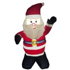 Papai Noel Inflável Iluminado Veludo Enfeite Natal Natalino G