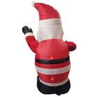 Papai Noel Inflável Iluminado Veludo Enfeite Natal Natalino G