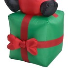 Papai Noel Inflavel Luminoso Natal 1m E 80cm Enfeite Natalino