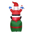 Papai Noel Inflavel Natal 1m E 80cm Led Enfeite Natalino Lumi