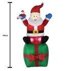 Papai Noel Inflavel Natal 1m E 80cm Led Enfeite Natalino Lumi