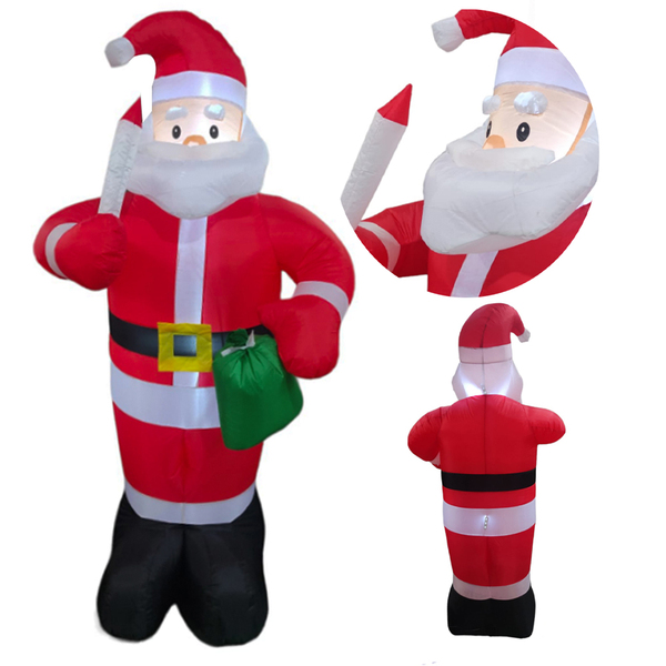 Papai Noel Inflavel Natal Grande 1 Metro 80 Cm | Leroy Merlin