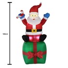 Papai Noel Inflavel Natal Led 1m E 80cm Decoraçao Natalina En