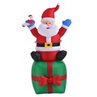 Papai Noel Inflavel Natal Led 1m E 80cm Decoraçao Natalina En