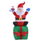 Papai Noel Inflavel Natal Led 1m E 80cm Decoraçao Natalina En