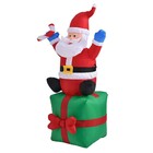 Papai Noel Inflavel Natal Led 1m E 80cm Decoraçao Natalina En