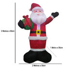 Papai Noel Inflavel Natal Natalino Pelucia Gigante Led Decora