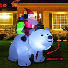 Papai Noel Inflavel Urso Polar Natal Natalino Decoraçao Enfei