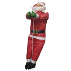 Papai Noel Natal  90cm Alpinista Rapel Escalador Enfeite Nata