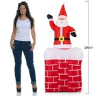 Papai Noel Natal Eletrico Sobe Desce Natalino Inflavel Chamin