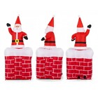 Papai Noel Natal Eletrico Sobe Desce Natalino Inflavel Chamin