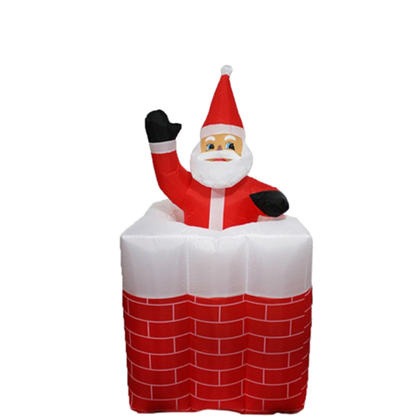 Papai Noel Natal Eletrico Sobe Desce Natalino Inflavel Chamin